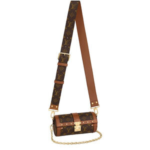 Louis Vuitton Papillon Trunk Brown Monogram Chain Crossbody Shoulder Bag M57835